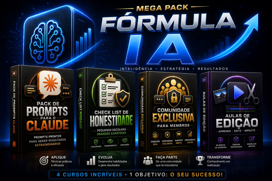 Mega Pack Fórmula IA — tudo que você leva